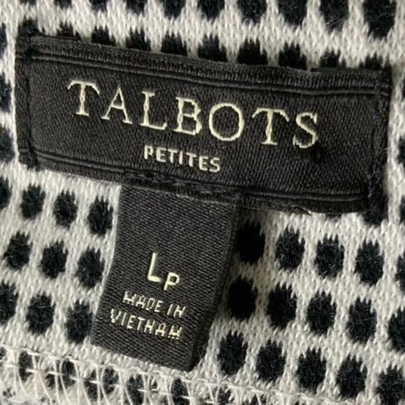 Talbots Top Blouse Womens Size Large Petite Long Sleeve Polka Dots Multicolor - Picture 7 of 8